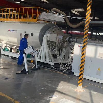 High-Efficiency HDPE Jacket Pipe Extrusion Line with Vacuum Calibration and Dust-Free Cutting for Pre-Insulated Pipe Production Line