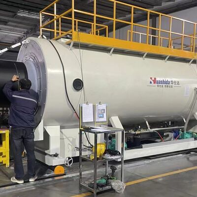 PLC Controlled Pre-Insulated Pipe Production Line with Vacuum Calibration and Planetary Cutting HDPE Jacket Pipe Extrusion Line